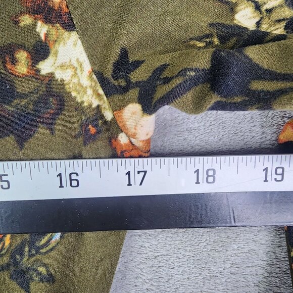 Women's Reborn J Green & Multicolor Floral Midi Dress 3/4 Sleeve Size M - Picture 7 of 9